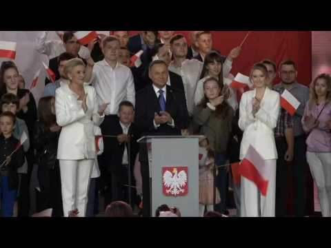 Polish president ahead by tiny margin in run-off: exit poll