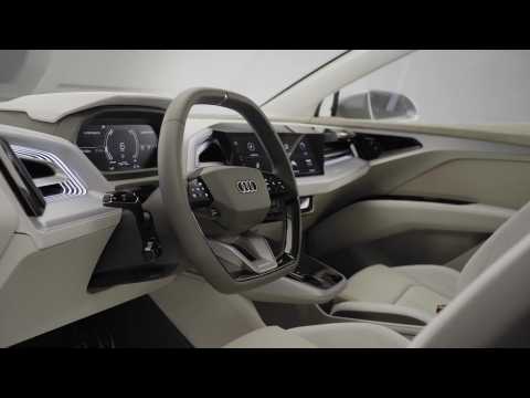 The new Audi Q4 Sportback e-tron concept Interior Design in the studio