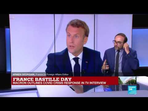 France’s Macron outlines Covid-19 crisis response in Bastille Day TV interview