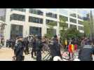 Dozens of Cameroonians demonstrate outside EU summit - Label : AFPTV - First images - Category : News