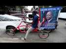 Young Kenyan raises COVID-19 awareness on a bicycle in Nairobi
