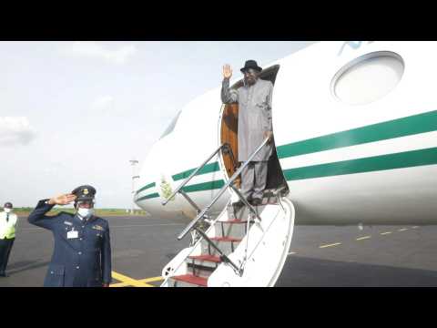 West African bloc Ecowas delegation led by former Nigerian president lands in Mali