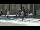 Lyon residents cool off as temperatures exceed 41 degrees