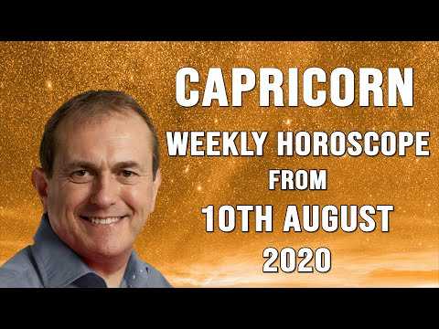Capricorn Weekly Horoscope from 10th August 2020