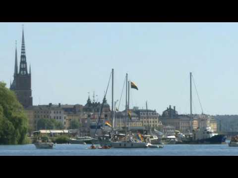 Stockholm's Gay Pride takes to the water amid coronavirus restrictions
