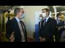 French health minister visits mask distribution depot