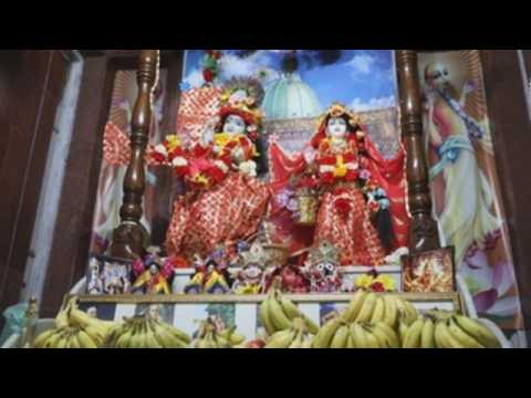 Devotees in India celebrate birthday of Hindu god Lord Krishna