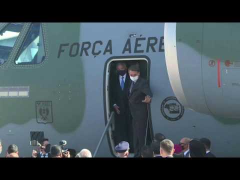 Brazil's Bolsonaro, Temer inspect plane headed to Lebanon