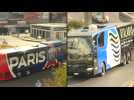 Football/Champions League: PSG, Atalanta team buses arrive at stadium