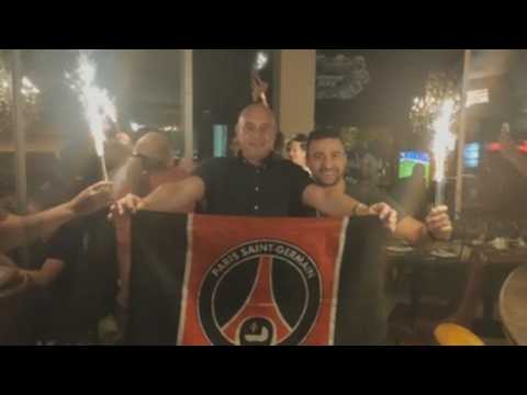 PSG fans in Lisbon celebrate late comeback against Atalanta