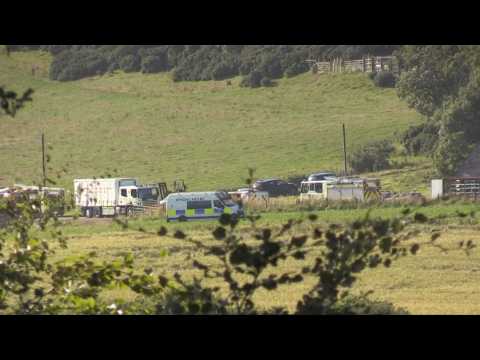 Emergency services at scene of Scottish train derailment