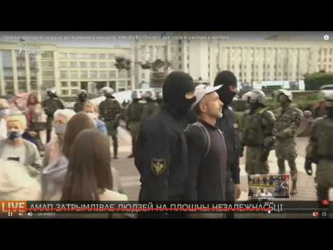 Demonstrators arrested in Minsk protest against president's disputed reelection