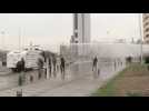 Demonstrators dispersed with water cannon at Chile's emblematic Plaza Italia