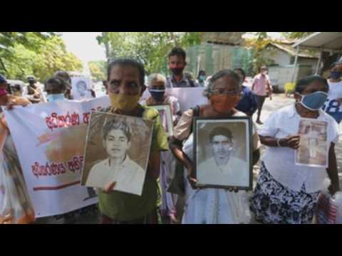 Families of enforced disappearance victims in Sri Lanka demand justice for their loved ones