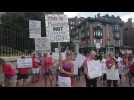 Hundreds protest against flu vaccine mandate for students in Boston