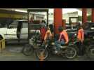Venezuelans queue at gas station for dollarized gasoline