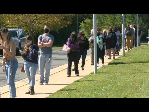 US: Virginians line up for early voting in presidential election