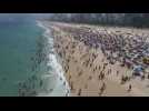 Crowds flock to Brazilian beaches amid pandemic