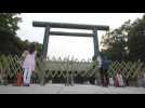 Prayers at Yasukuni Shrine in Tokyo on eve of World War II 75th anniversary
