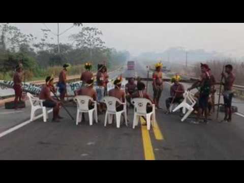 Indigenous people block Brazil's key highway again in defense of the Amazon