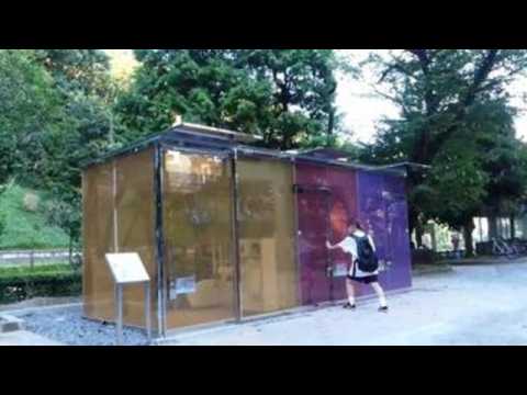Transparent public toilets installed in Tokyo