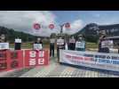 Activists rally against joint South Korea-US military exercises