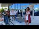 Demonstration at Belarussian state television HQ - Label : AFPTV - First images - Category : News
