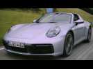 The new Porsche 911 Targa 4 in Dolomite Silver Driving Video