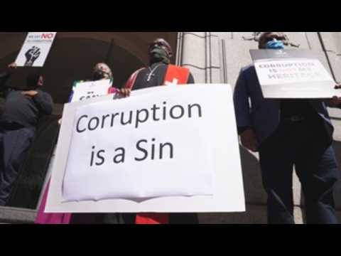 South African church protests corruption during pandemic