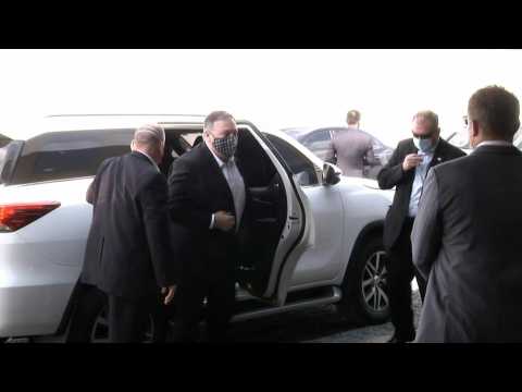 Pompeo greeted by military, civilian officials as he arrives in Brazil