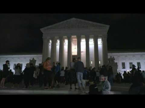 People gather outside US Supreme Court to commemorate Justice Ruth Bader Ginsburg