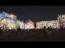Landmarks in Berlin lit up during Festival of Lights