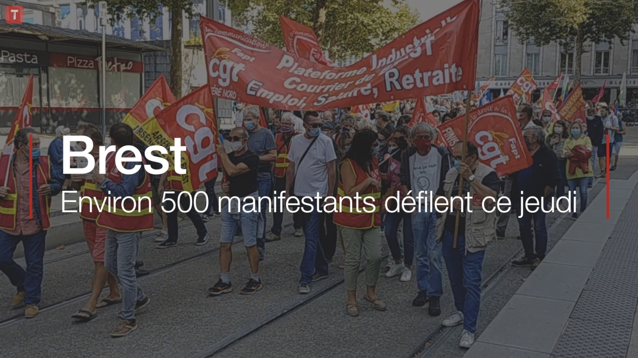 Brest. Environ 500 manifestants défilent ce jeudi (Le Télégramme)