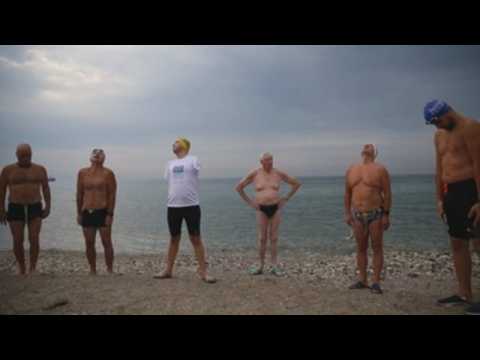 79-year-old English swimmer prepares to swim from Turkey to Cyprus
