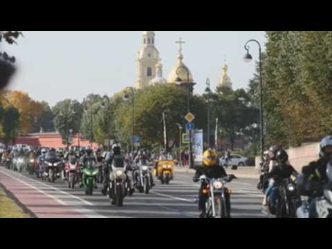 End of the motorbiking season in St. Petersburg