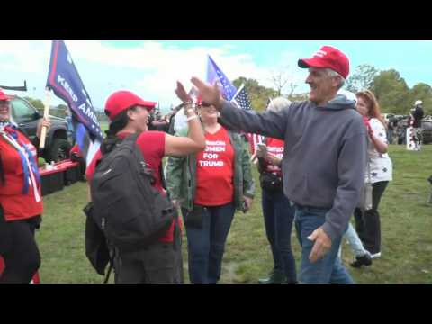 Trump supporters hold a 'MAGA festival' in Delta Park, Portland