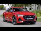 Audi e-tron S Sportback Exterior Design in Catalunya red
