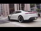 The new Porsche Taycan 4S in Carrara White Driving Video