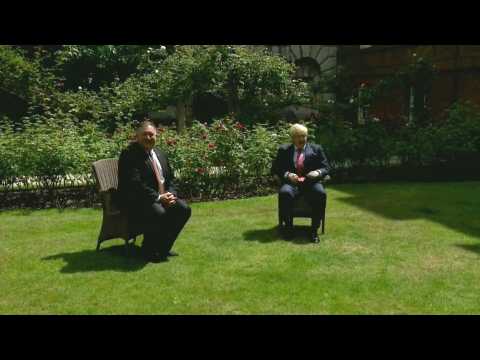 Johnson welcomes Pompeo in Downing Street garden
