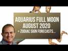 Aquarius Full Moon August 2020 + Zodiac Sign Forecasts