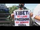 Tibetans in exile protest against repressive Chinese occupation