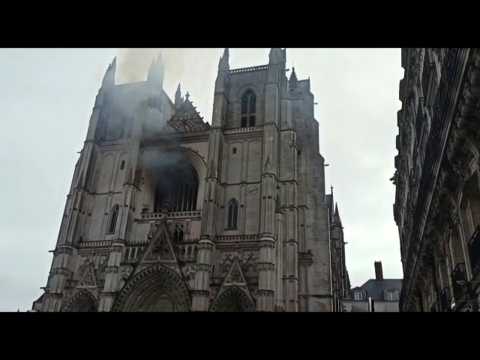 Fire at Nantes cathedral