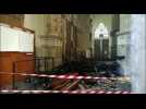 France: aftermath of fire in gothic cathedral of Nantes