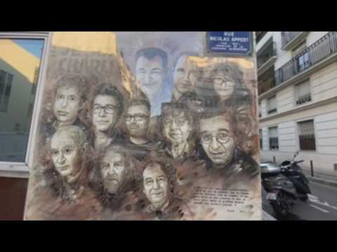 Mural in memory of victims in Charlie Hebdo attack