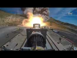 Full-size Space Launch System rocket booster test-fired in Utah