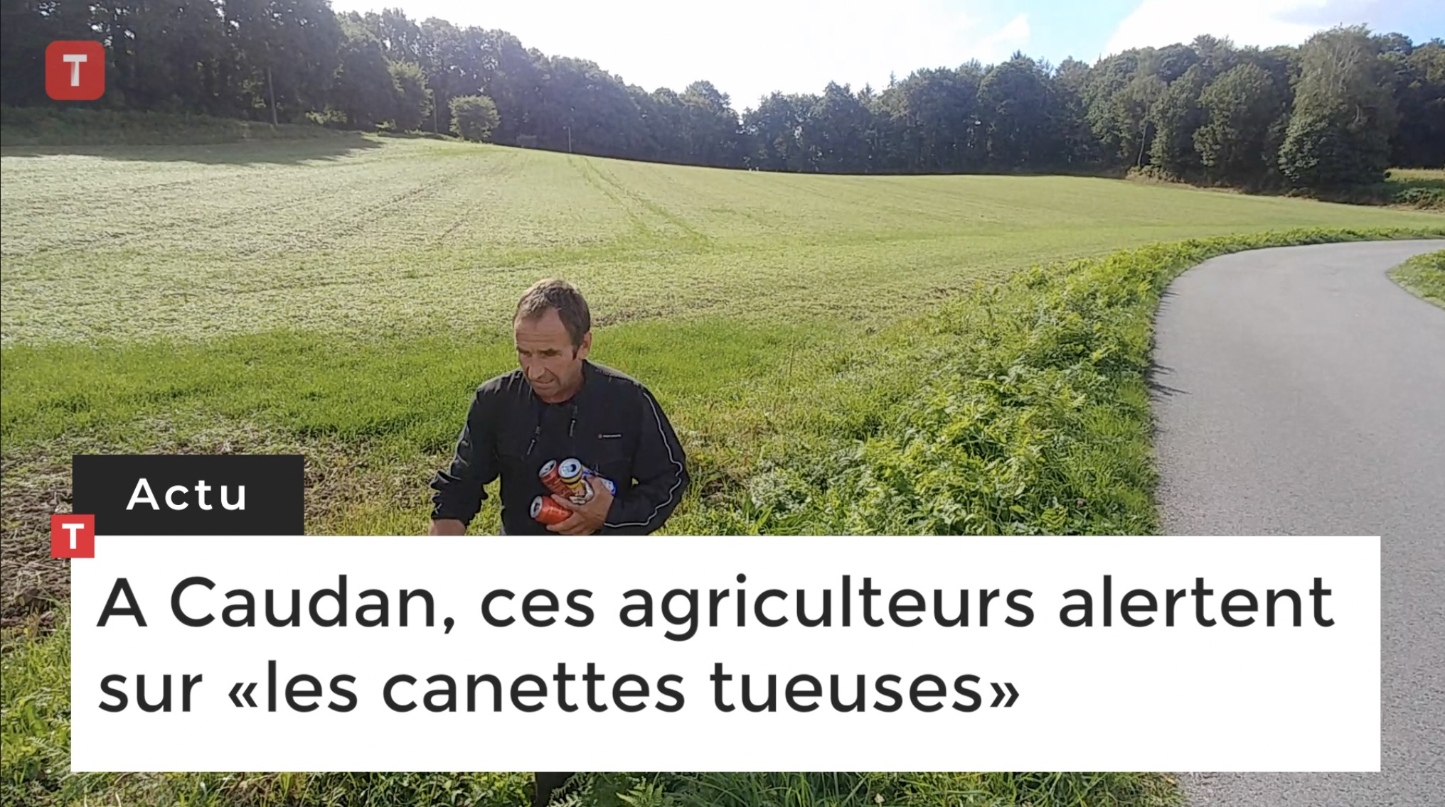 A Caudan, ces agriculteurs alertent sur «les canettes tueuses» (Le Télégramme)