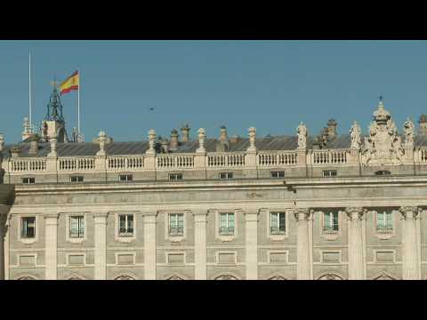 Scene outside Madrid's Royal Palace as Spain's ex-king Juan Carlos heads for exile