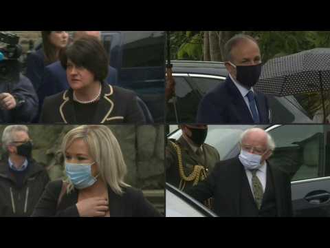 Politicians arrive for John Hume's funeral