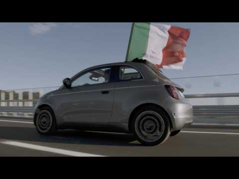 The New Fiat 500 has crossed the new Genoa San Giorgio bridge