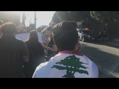 Dozens gather in Amman to support Lebanon after Beirut explosion